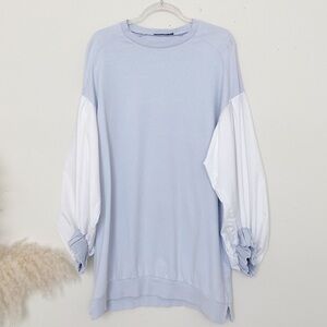 Women's Balloon Sleeve Contrast Sweat top